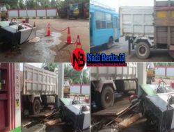 Viral: Truk Tabrak Mesin SPBU, Diduga Berebut Solar Subsidi di SPBU 64. 783. 19 Teluk Bakung