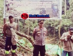 Polsek Bunut Hulu melaksanakan pengecekan lokasi Pertambangan Emas Tanpa Izin di Bukit Ketam Desa Segitak Wilayah Hukum Polsek Bunut Hulu
