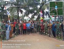 Koramil 1207-06 Sungai Ambawang Laksanakan Karya Bhakti: Meningkatkan Kemanunggalan dan Kepedulian terhadap Kebersihan Sampah di Masyarakat