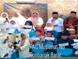 Memperingati Nuzulul Qur’an dan Khatamul Qur’an, PAC Muslimat NU Pontianak Barat Gelar Santunan Anak Yatim Piatu