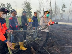 Lahan 7,2 Hektare Terbakar di Kubu Raya, Polres Bersama BPBD Bergerak Cepat Lakukan Penyelidikan