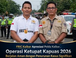 FRIC Kalbar Apresiasi Polda Kalbar, Operasi Ketupat Kapuas 2026 Berjalan Aman dengan Penurunan Kasus Signifikan