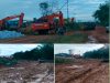 Jalan Depan Pondok Bupati Hancur, Alat Berat Menganggur Tak Difungsikan