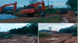 Jalan Depan Pondok Bupati Hancur, Alat Berat Menganggur Tak Difungsikan