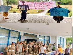 Demo Unik AMP2K di Kantor Bupati, Desak KPK Turun Kembali Ke Madina Tindak Lanjuti OTT