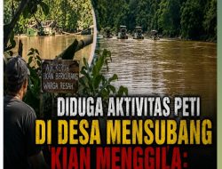 Diduga Aktivitas PETI di Desa Mensubang Kian Menggila, Sungai Tercemar dan Warga Resah: Aparat Jangan Main Mata ???