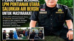 Peduli Kebutuhan Warga, M. Supandi Bersama LPM Pontianak Utara Salurkan Air Bersih