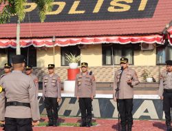 Pimpin Apel Jam Pimpinan, Kapolres Melawi Tekankan Kerapian Personel dan Kebersihan Mako