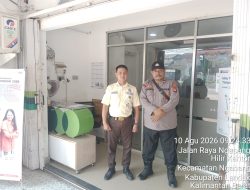 Sambangi Satpam Pegadaian, Polsek Ngabang Bangun Komunikasi untuk Ciptakan Kamtibmas Kondusif