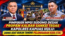 Ujian Integritas Polri di Kalbar, MPGI Desak Penegakan Kode Etik Tanpa Tebang Pilih
