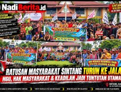 Ratusan Warga Tiga Desa Ketungau Hilir Geruduk Kantor Bupati Sintang, Tuntut Plasma 30 Persen di Dalam HGU dan Pengembalian Lahan