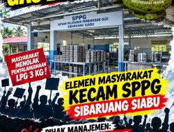 Diduga Gunakan Gas LPG 3 Kg, Elemen Masyarakat Kecam SPPG Sibaruang Siabu. Pihak Managemen: Darurat.